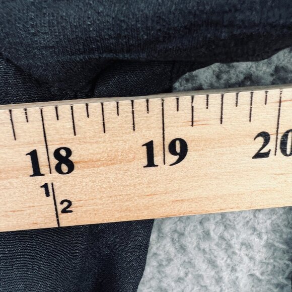 Time And Tru Womens Top Medium 8/10 Black Wrap Shirt 3/4 Sleeve Tie Waist Blouse - Picture 6 of 8